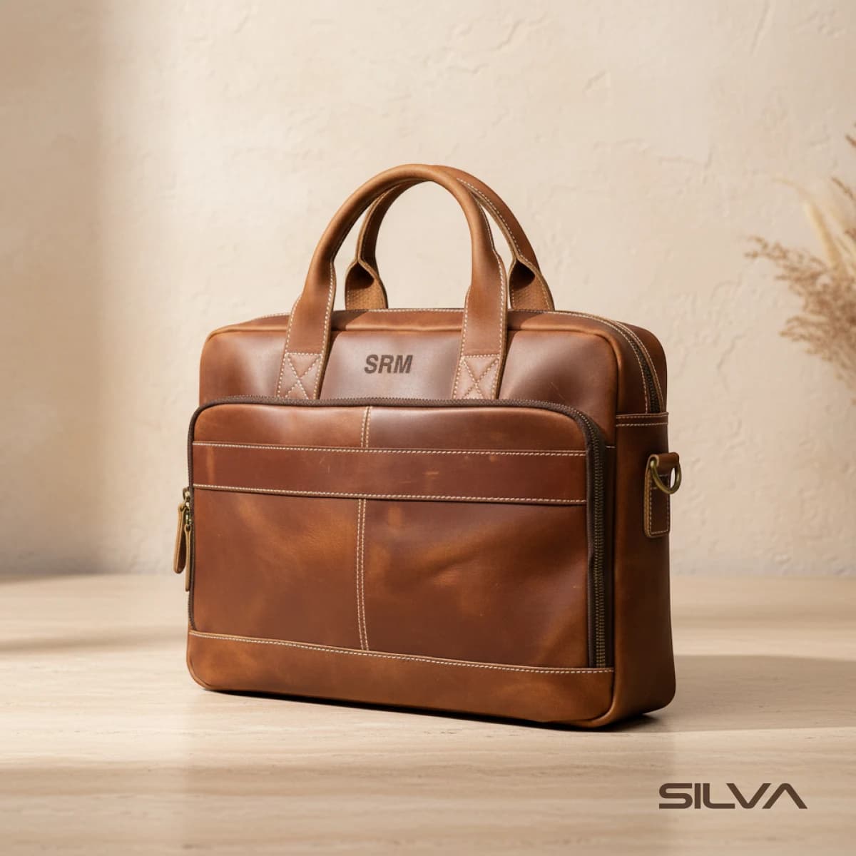 کیف اداری چرم طبیعی مدل Office Bag 24 | سیلوا چرم