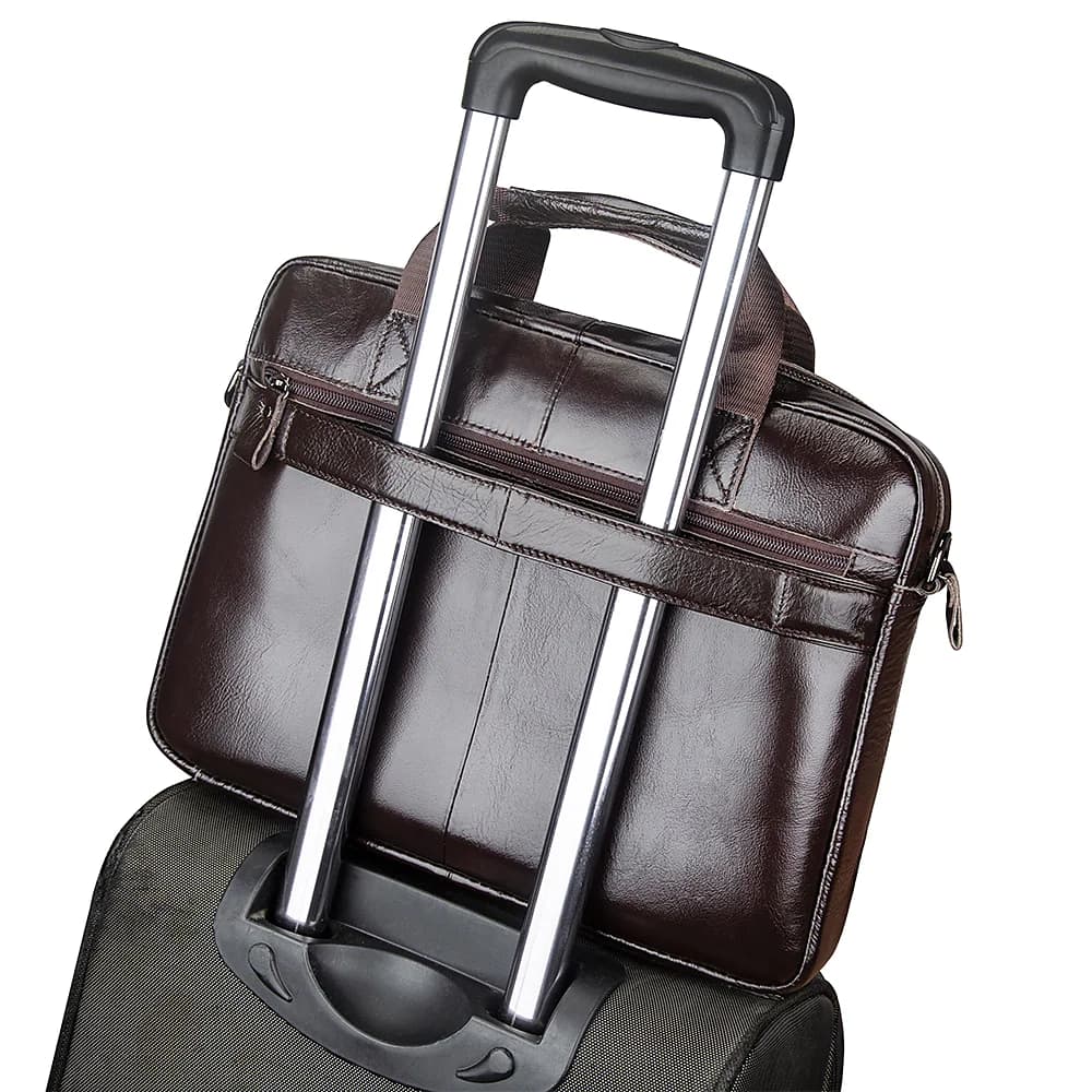 کیف اداری چرم طبیعی مدل Office Bag 23 | سیلوا چرم — تصویر ۴