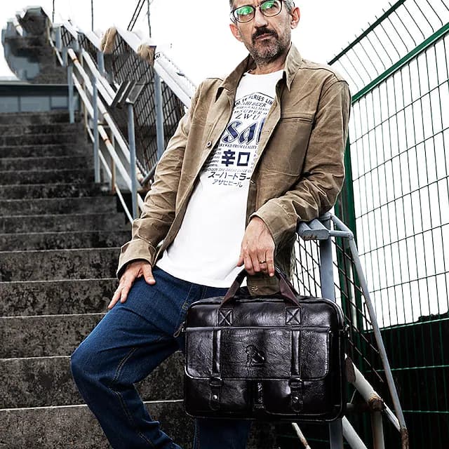 کیف اداری چرم طبیعی مدل Office Bag 23 | سیلوا چرم — تصویر ۲