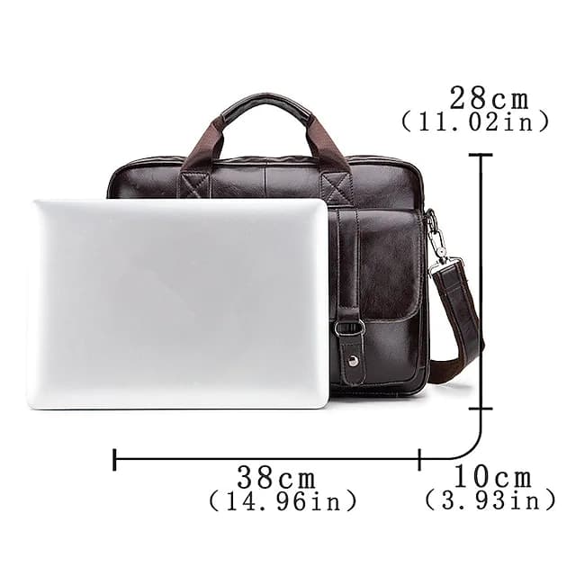 کیف اداری چرم طبیعی مدل Office Bag 23 | سیلوا چرم — تصویر ۷
