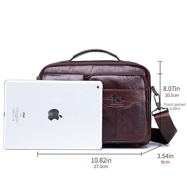 کیف اداری چرم طبیعی مدل Office Bag 22 | سیلوا چرم — تصویر ۲