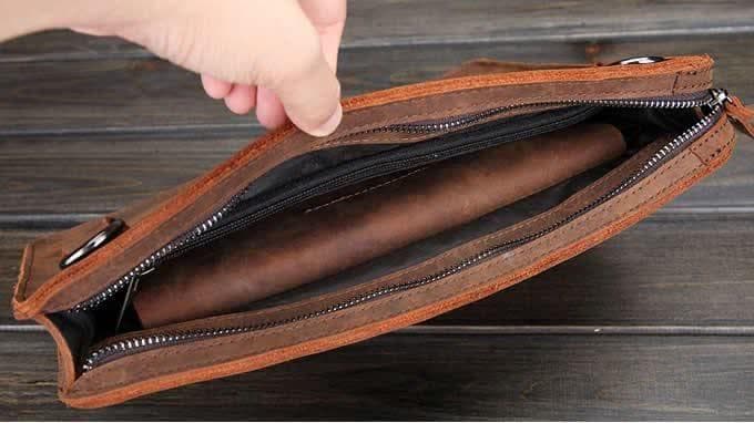 کیف تبلت چرم طبیعی مدل Tablet Bag 28 | سیلوا چرم — تصویر ۳