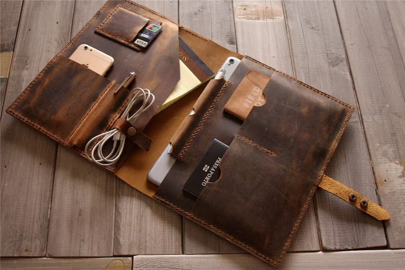 کیف تبلت چرم طبیعی مدل Tablet Bag 21 | سیلوا چرم — تصویر ۴