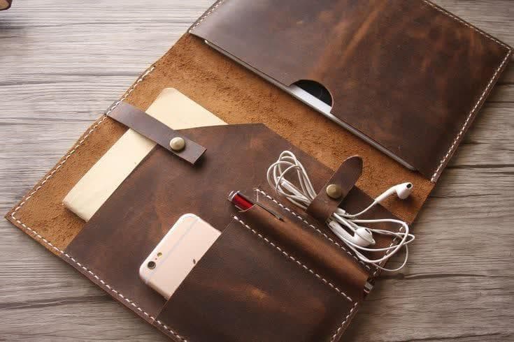کیف تبلت چرم طبیعی مدل Tablet Bag 02 | سیلوا چرم — تصویر ۵