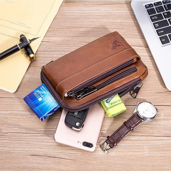کیف دوشی چرم طبیعی مدل Shoulder Bag 16 | سیلوا چرم — تصویر ۷
