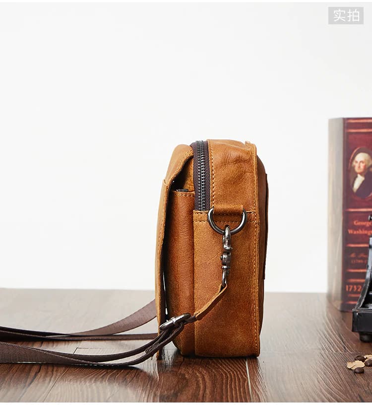 کیف دوشی چرم طبیعی مدل Shoulder Bag 25 | سیلوا چرم — تصویر ۷