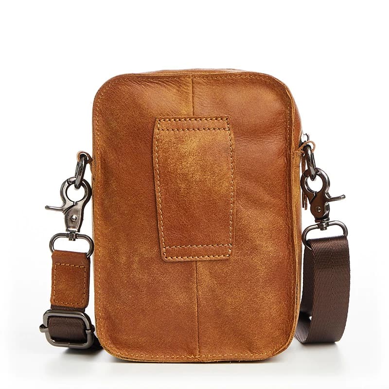 کیف دوشی چرم طبیعی مدل Shoulder Bag 25 | سیلوا چرم — تصویر ۴