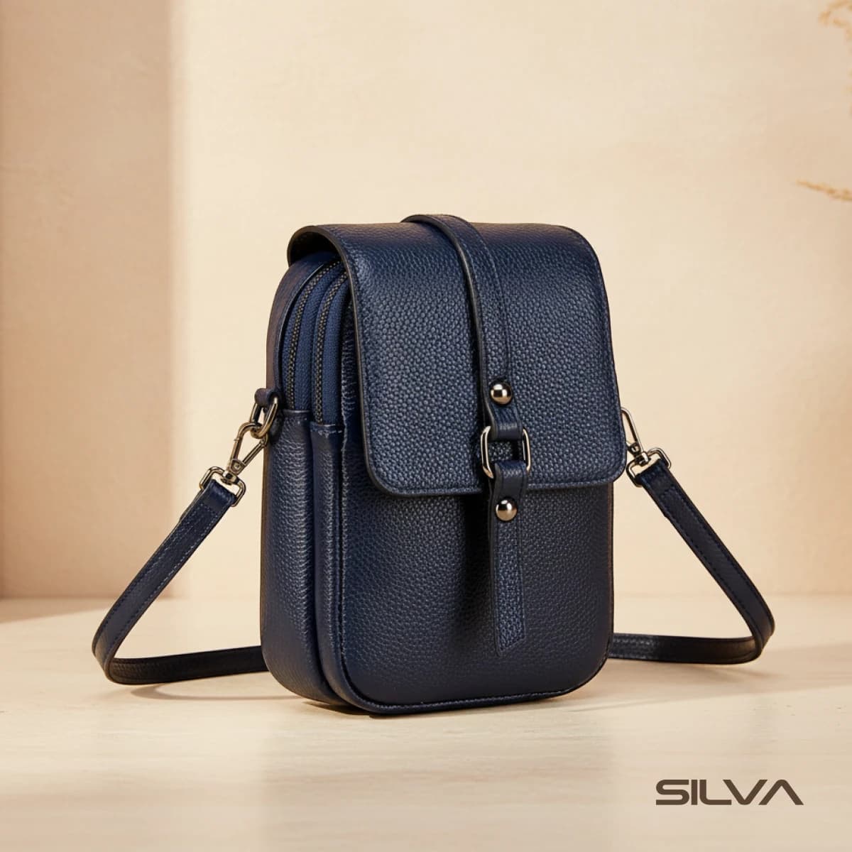 کیف دوشی چرم طبیعی مدل Shoulder Bag 05 | سیلوا چرم
