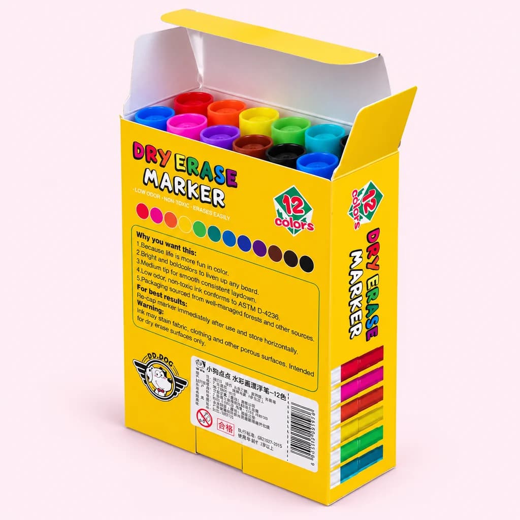 ماژیک جادویی 12 رنگ DD.dog | ماژیک پاکشونده و نقاشی شناور روی آب — تصویر ۳