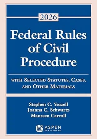 و دانلود نسخه کامل کتاب زبان اصلی Federal Rules of Civil Procedure: With Selected Statutes, Cases, and Other Materials 2026 (Supplements) | دانلود کتاب خارجی