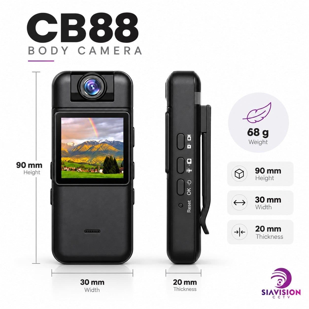 دوربین لباسی بادی کمرا مدل CB88 سیمکارتی با کیفیت 4K و تماس تصویری — تصویر ۴