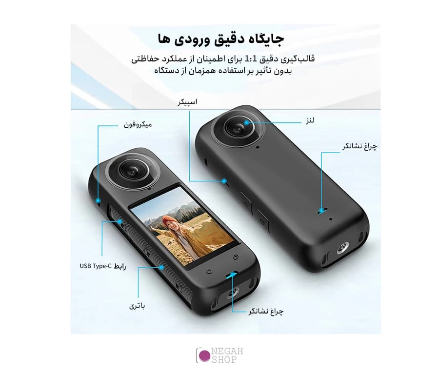کاور محافظ دوربین Insta360 X4 پلوز مدل Puluz PU985B — تصویر ۳
