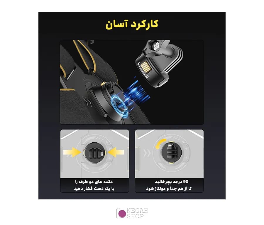 سینه بند مگنتی دوربین ورزشی پلوز Puluz PU1051B — تصویر ۶