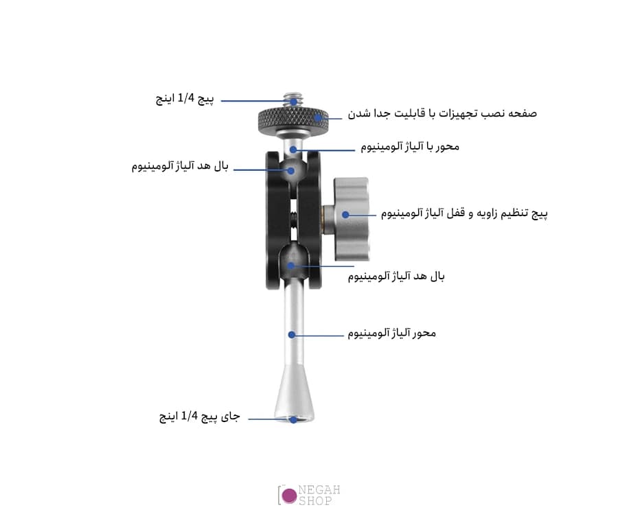 براکت بازویی چند منظوره اتصال تجهیزات Bexin TM-4 — تصویر ۳