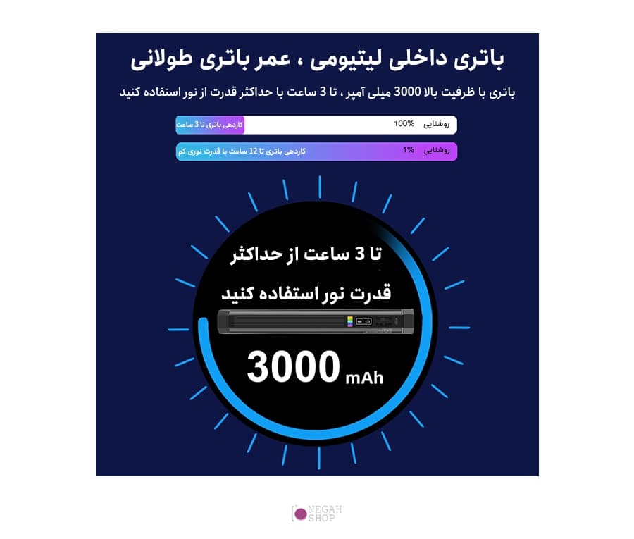 باتوم لایت پلوز Puluz PU4139 — تصویر ۴