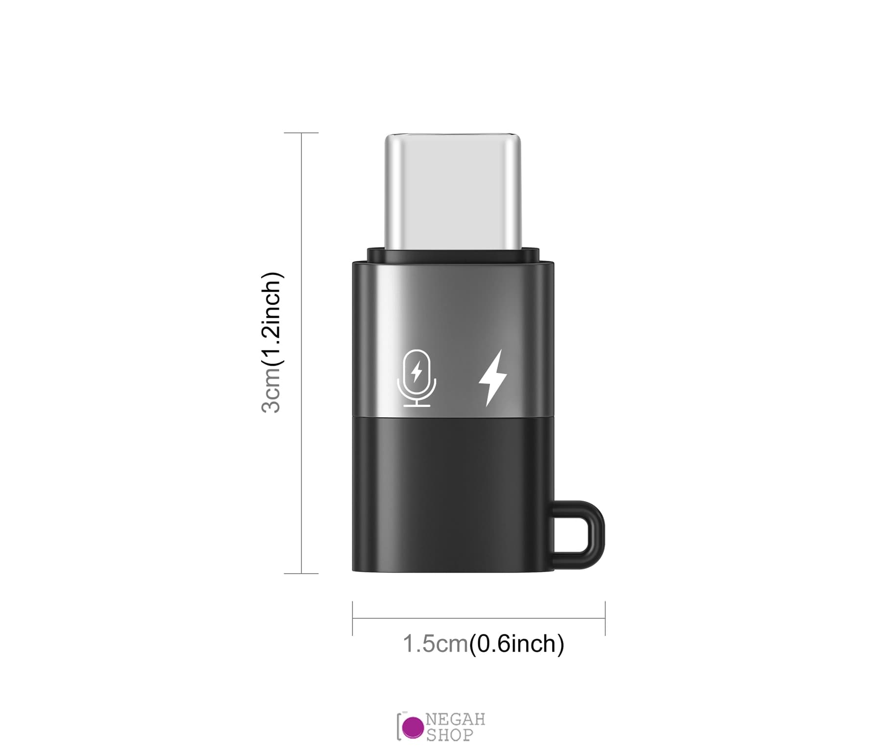 تبدیل Lightning به USB-C / Type-C OTG برند Puluz PU657B — تصویر ۲