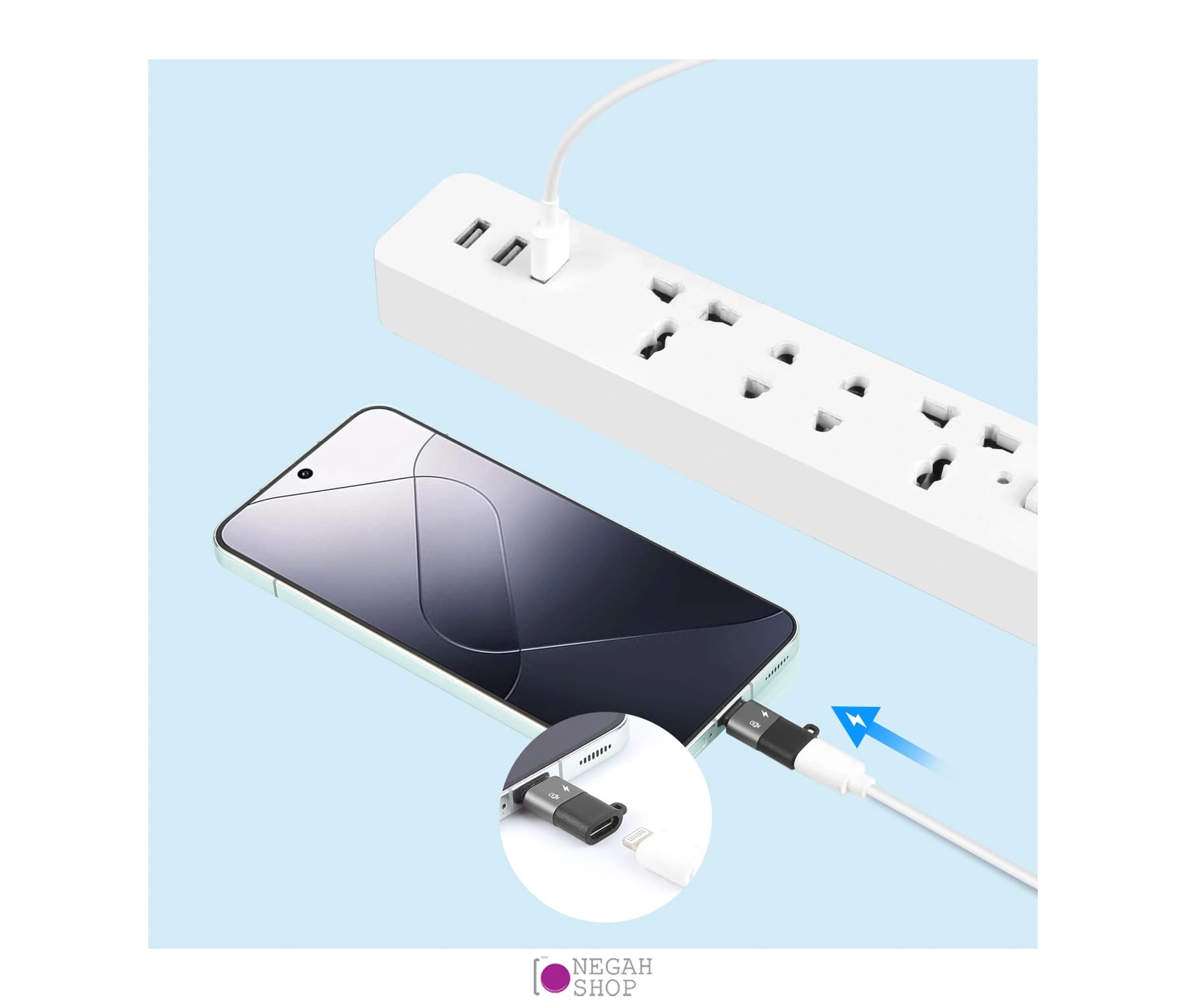 تبدیل Lightning به USB-C / Type-C OTG برند Puluz PU657B — تصویر ۶