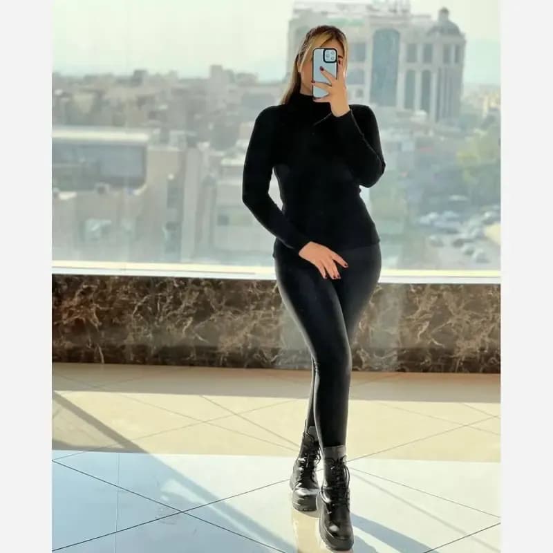 بلوز یقه اسکی زنانه جنس فانریپ کبریتی اعلا رنگبندی متنوع سایز فری سایز — تصویر ۶