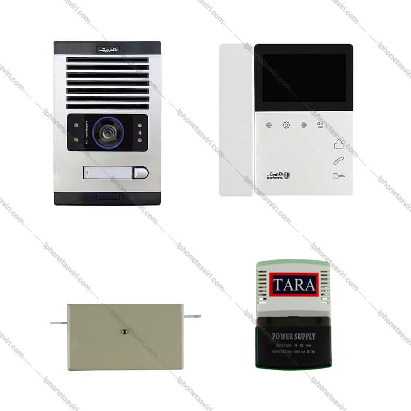 پک آماده نصب آیفون تصویری الکتروپیک تک واحدی با مانیتور 897 وپنل 1086