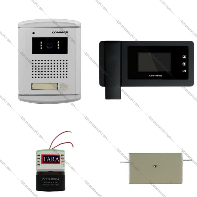 پک آماده نصب آیفون تصویری کوماکس تک واحدی با مانیتور CDV-43N و پنل 4CA — تصویر ۲