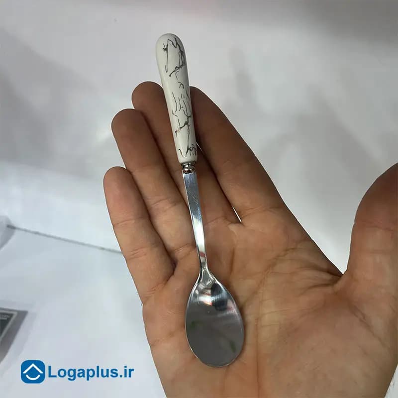 سرویس قاشق خورشتخوریsjd – دسته سرامیکی طرح ماربل — تصویر ۲