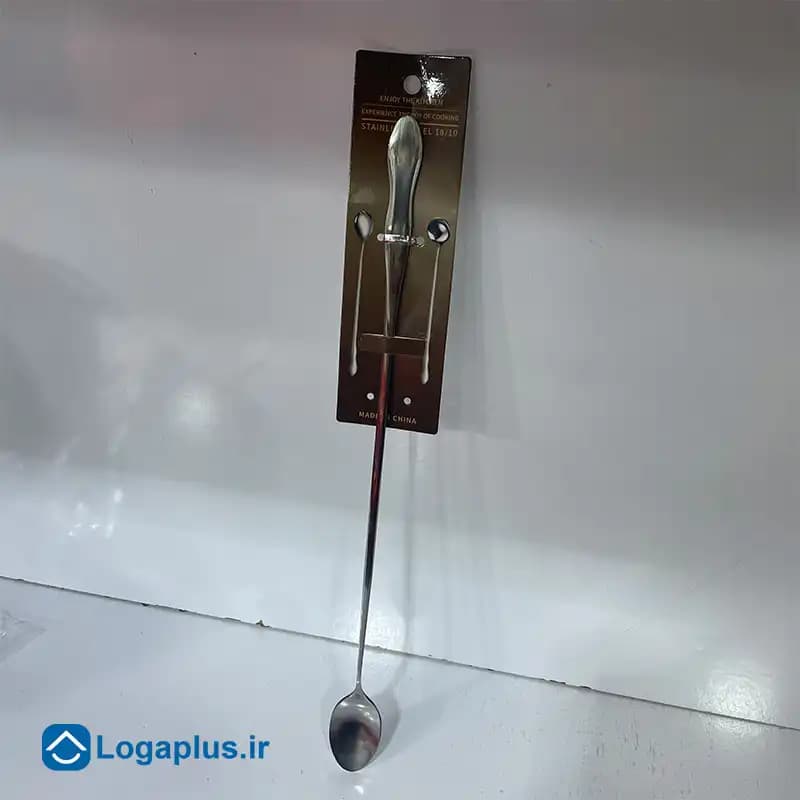 قاشق و همزن پارچ طلایی و سیلور دسته بلند با استیل 18/10 — تصویر ۷