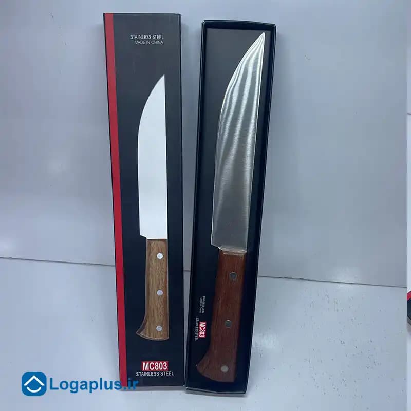 چاقوی آشپزخانه دسته چوبی Stainless Steel مدل MC803 — تصویر ۲