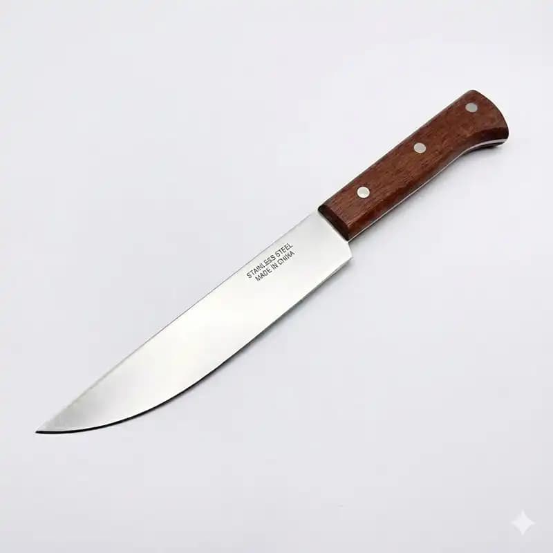 چاقوی آشپزخانه دسته چوبی Stainless Steel مدل MC803