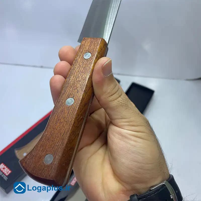 چاقوی آشپزخانه دسته چوبی Stainless Steel مدل MC803 — تصویر ۵