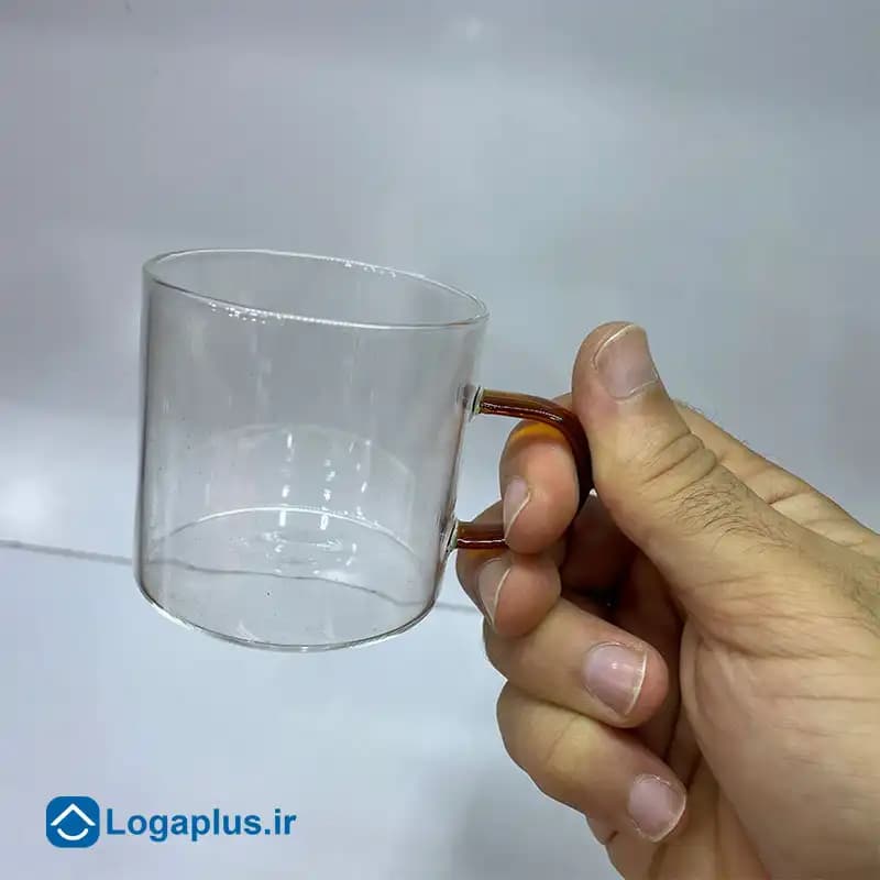 ست 6 عددی لیوان پیرکس دسته قهوه‌ای آنتی‌شوک — تصویر ۲