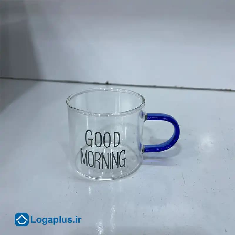 ست 6 عددی لیوان پیرکس Good Morning دسته آبی — تصویر ۴