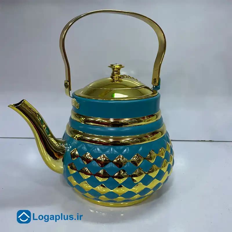 کتری تک استیل طرح آنتیک با درب زنجیردار — تصویر ۵