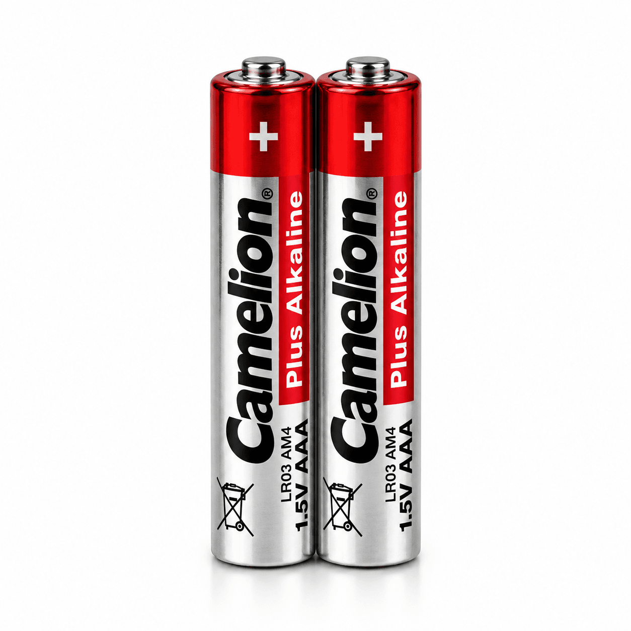 باتری نیم قلمی کملیون مدل Plus Alkaline سایز AAA 1.5V بسته 2 عددی