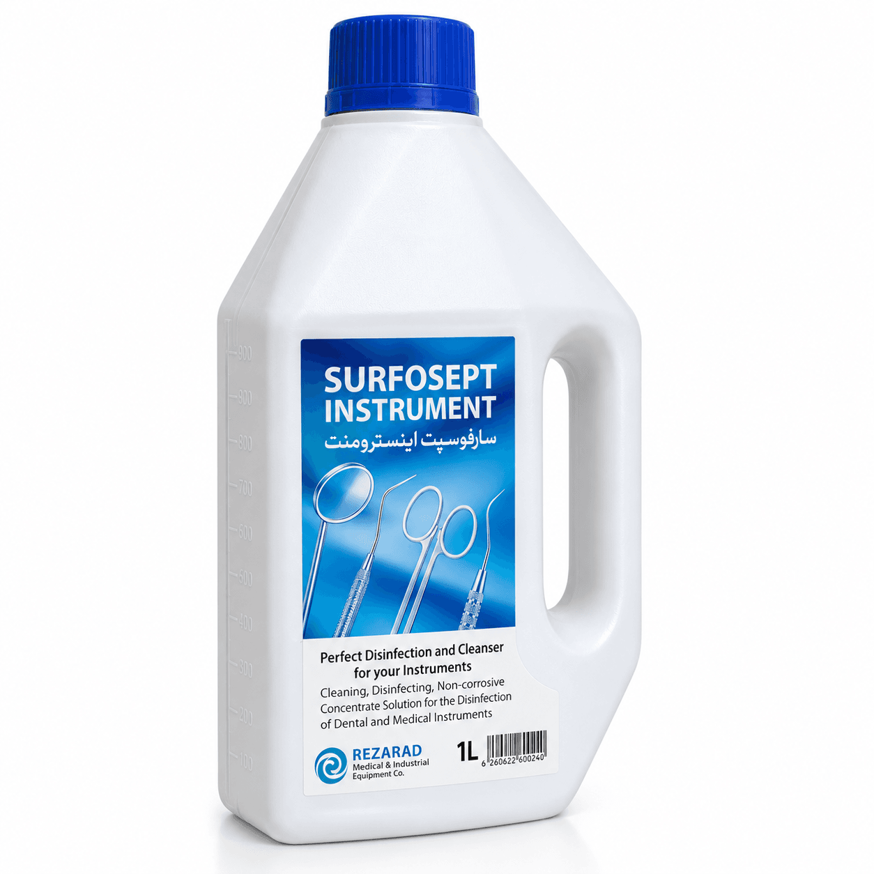 محلول ضدعفونی کننده ابزار سارفوسپت اینسترومنت رضا راد حجم ۱ لیتر | Surfosept Instrument — تصویر ۲