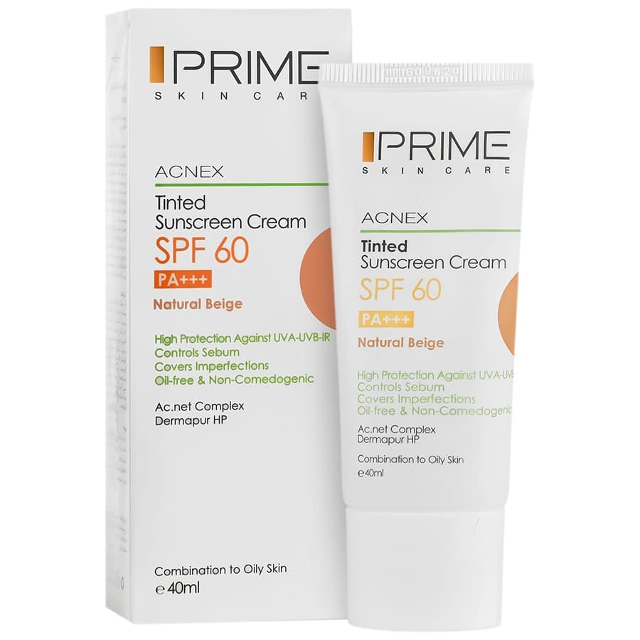 کرم ضد آفتاب رنگی SPF60 پرایم (نچرال بژ)