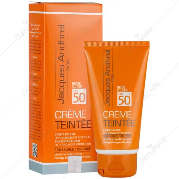کرم ضدآفتاب پوست چرب و مستعد آکنه SPF50 (بژ روشن)