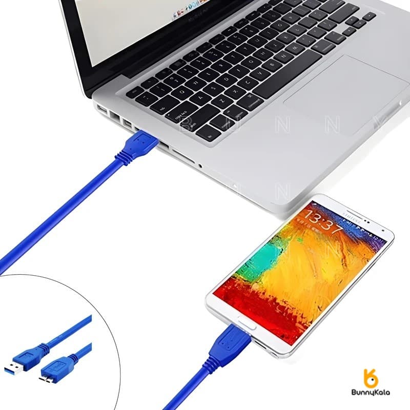 کابل هارد USB 3.0 به Micro USB-B کی نت مدل K-CUHD3006 طول 0.6 متر — تصویر ۵