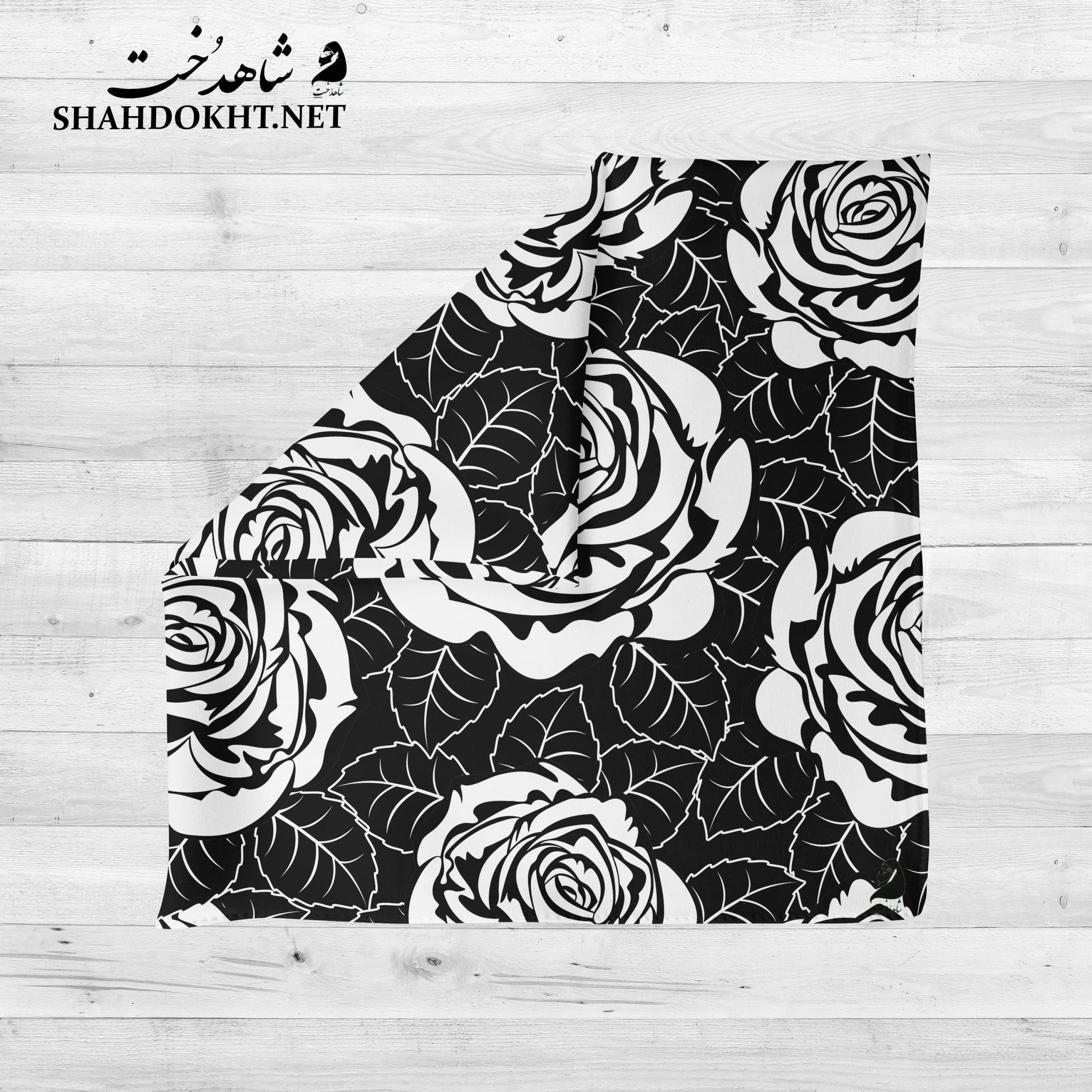 روسری شاین مجلسی شاهدخت طرح گل دست دوز SH-FLOST — تصویر ۳