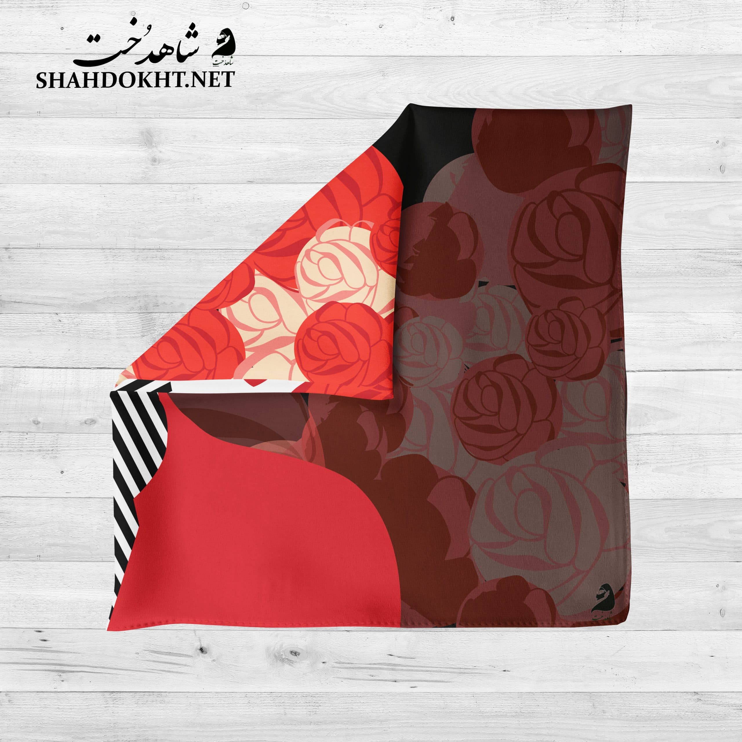 روسری شاین مجلسی شاهدخت طرح شاهدُخت دست دوز SH-SHST — تصویر ۵