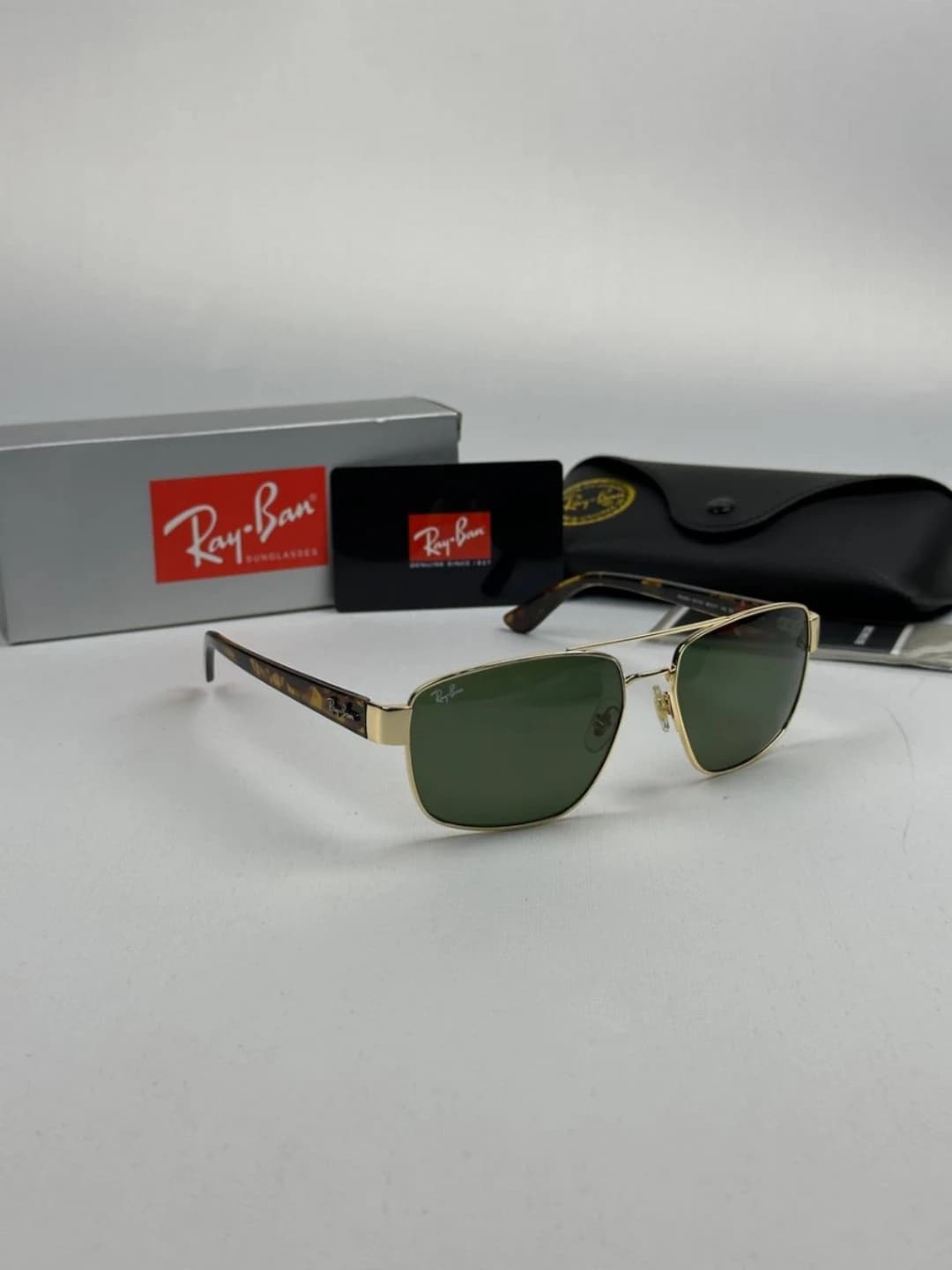 عینک ریبن طلایی عدسی سبزrayban rb-3663