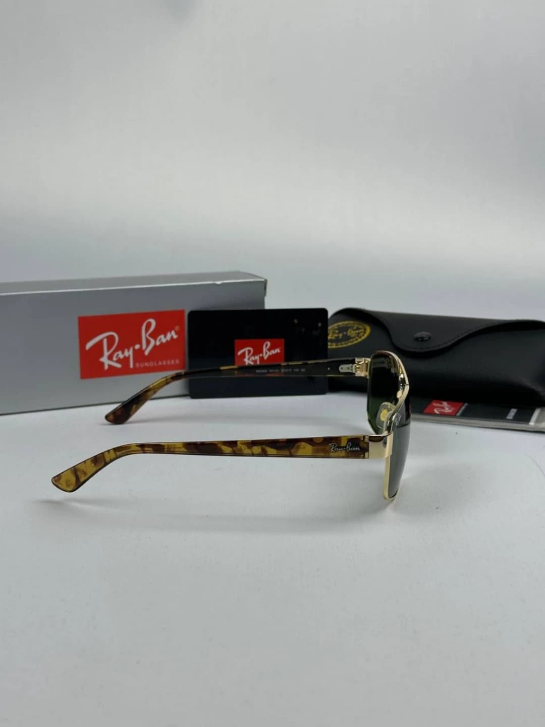 عینک ریبن طلایی عدسی سبزrayban rb-3663 — تصویر ۴