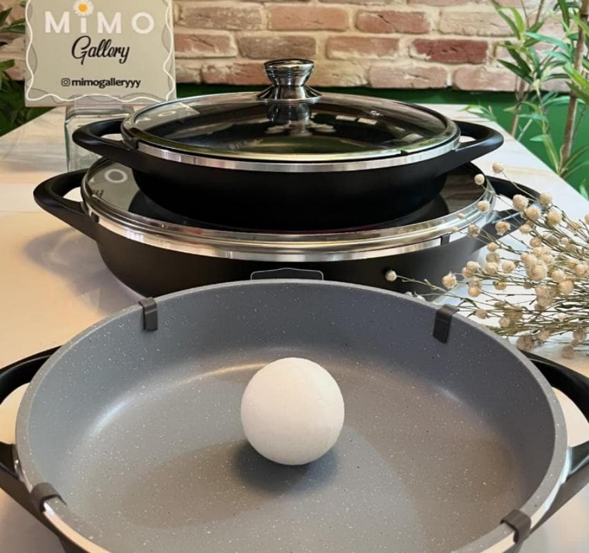 ماهیتابه دو دسته دربدار برند M.G.S — تصویر ۳