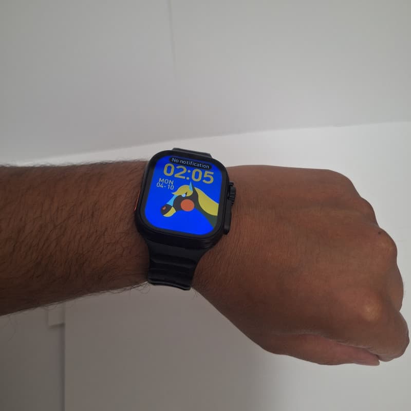 ساعت هوشمند 44 میلی متری کیکویر مدل KW95 ULTRA 3 با بند سیلیکونی به همراه هدفون بلوتوثی — تصویر ۱۲