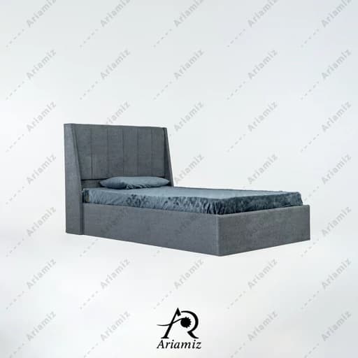تخت خواب چوبی مدل شیاری مبلمان فرنا مدل 1145217
