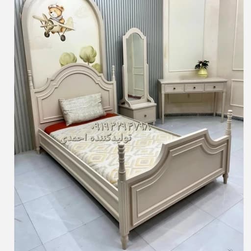 سرویس خواب تک نفره کاج کلاسیک مبلمان فرنا مدل 1145187
