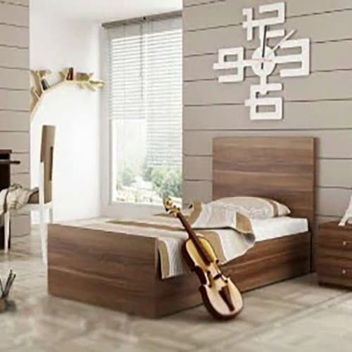 تخت خواب یک نفره مدل البرز بدون کشو بدون تشک بدون کفی مبلمان فرنا مدل 1145168