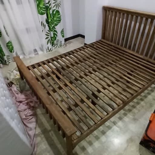 تخت خواب چوبی نراد چوب روس تک نفره دونفره مبلمان فرنا مدل 1145160