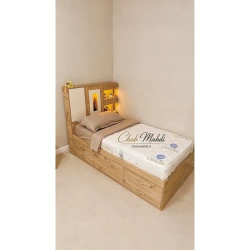 تخت یک نفره باکس دار با طراحی مدرن مبلمان فرنا مدل 1145129 — تصویر ۲