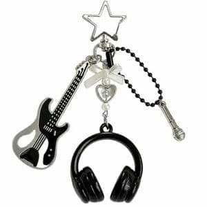 آویز کیف زنانه مدل چارم بگ هدفون طرح music