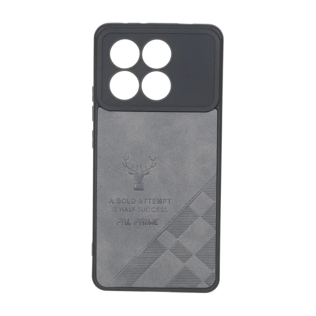 قاب طرح چرم گوزنی Pal Prime مدل Xiaomi Poco X6 Pro 5G / Redmi K70E – خاکستری — تصویر ۲